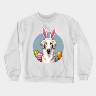 Sloughi with Bunny Ears Embraces Easter Morning Crewneck Sweatshirt